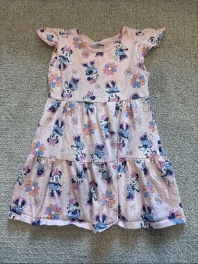 jumping beans Disney Pink Minnie Mouse Floral Tiered Dress